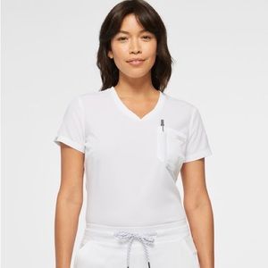 Jaanuu XS White 2-Pocket Tuck-In Top